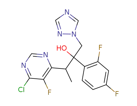 3-(6-chloro-5-fluoropyrimidin-4-yl)-2-(2,4-difluorophenyl)-1-(1H-1,2,4-triazol-1-yl)-2-butanol