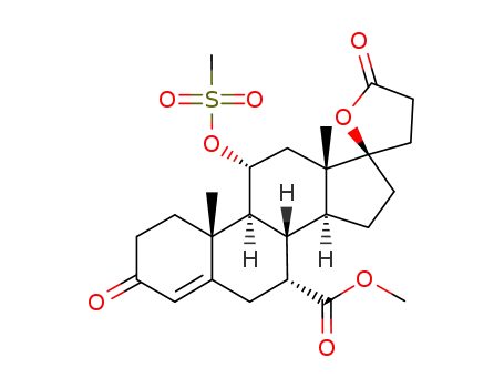 methyl hydrogen 17α-hydroxy-11α-(methylsulfonyl)oxy-3-oxopregn-4-ene-7α,21-dicarboxylate, γ-lactone