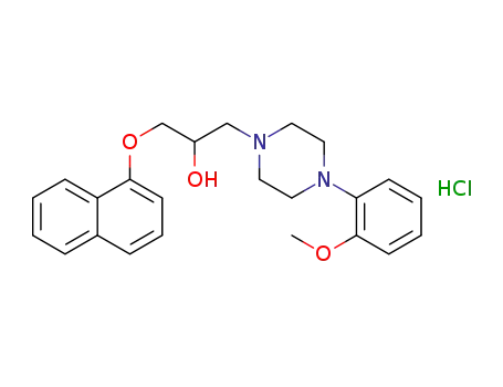 (2RS)-1-[4-(2-methoxyphenyl)piperazin-1-yl]-3-(naphthalene-1-yloxy)propan-2-ol monohydrochloride